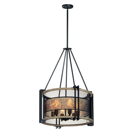 Maxim Boundry 6-Light Chandelier 27565BKBWAB